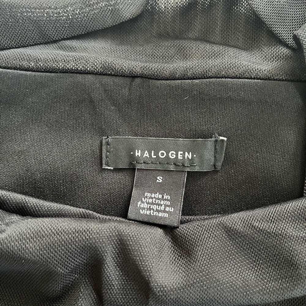 Halogen Rich Black Sleeveless Lined Drop Neckline Blouse Women’s Size Small - Picture 10 of 14